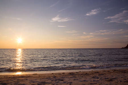 Beautiful sunset over the seaの写真素材