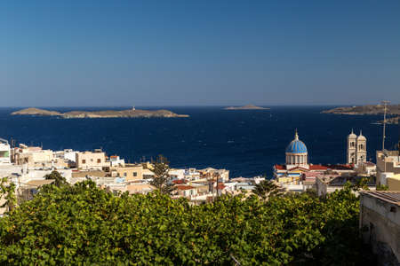 Greek island of Syros, Cycladesの写真素材
