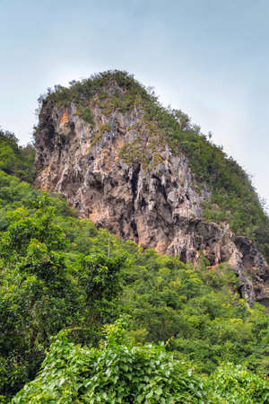 Karst rock formations in Vinales, Cubaの写真素材