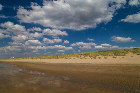 Sunny day on a beach in Hollandの写真素材