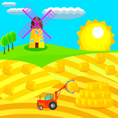 Work on the fieldのイラスト素材