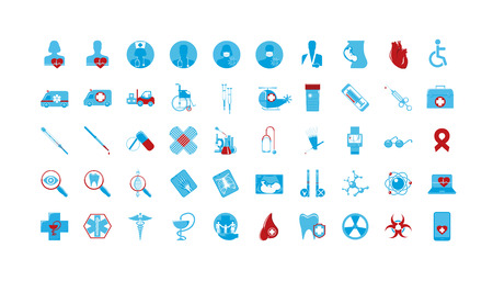 set of colored icons Medicineのイラスト素材