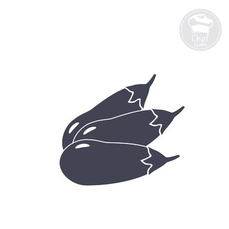 Eggplant  vegetables iconのイラスト素材