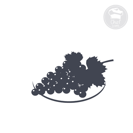 grape branch lying on a platterのイラスト素材