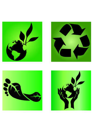 silhouette of GO GREENのイラスト素材