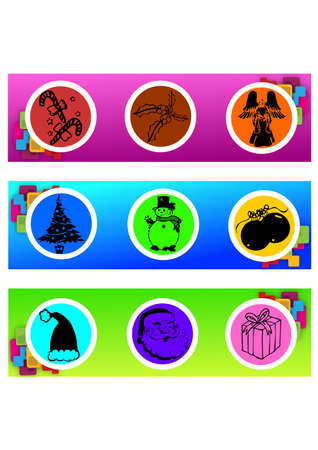 christmas ornaments silhouetteのイラスト素材