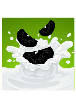 silhouette apple yogurtのイラスト素材
