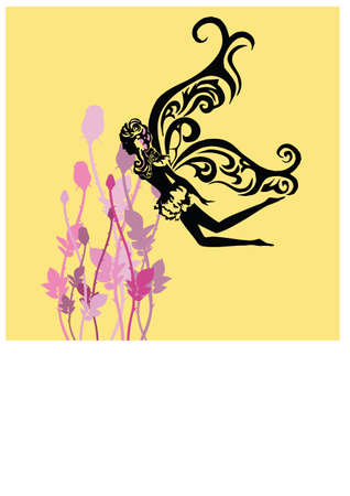 silhouette nice fairyのイラスト素材