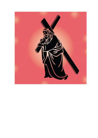 silhouette jesus loveのイラスト素材