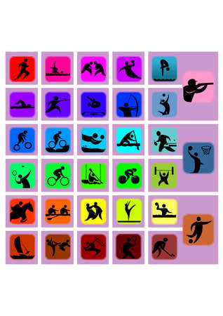 kind of sport silhouetteのイラスト素材