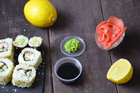 Sushi set, Japanese foodの写真素材