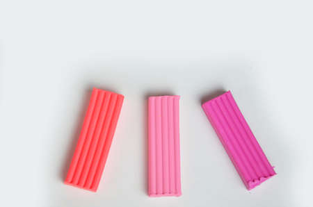 A set of colors of Modeling clay. Modeling and design for children on white backgroundの写真素材