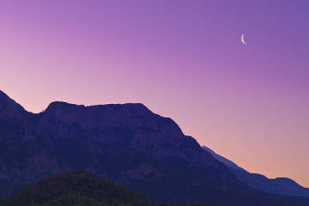 Colourful turkish sunset, Antalya, Turkeyの写真素材