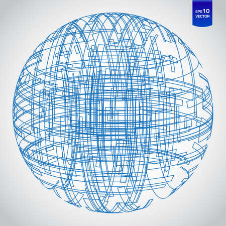 Abstract technology globeのイラスト素材