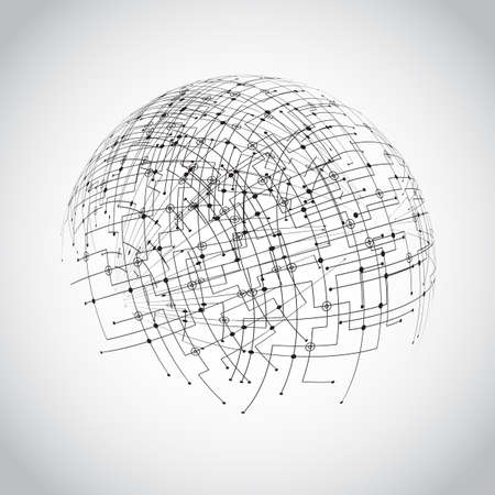 Abstract technology globeのイラスト素材