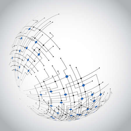 Abstract technology globeのイラスト素材
