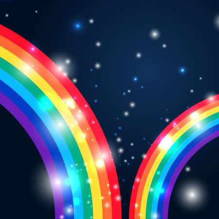 Bright rainbow illustration with space for your designのイラスト素材