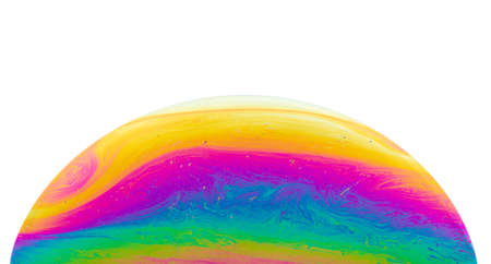 Vibrant color spectrum on the soap bubble surfaceの写真素材