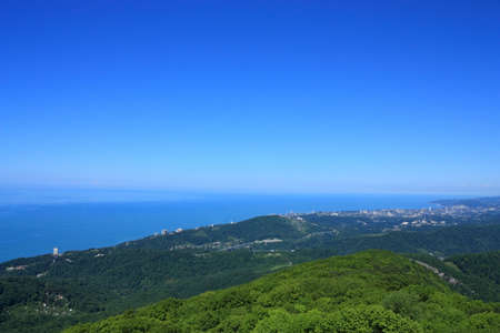 Type of coast from the nearby mountainsの写真素材