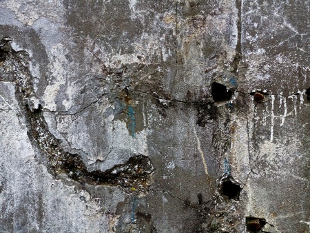 Fragment of the old, cracked wall