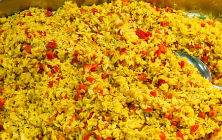 pilau, spicy rice with vegetablesの写真素材