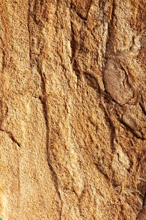 Yellow rough stone texture closeup vertical backgroundの写真素材