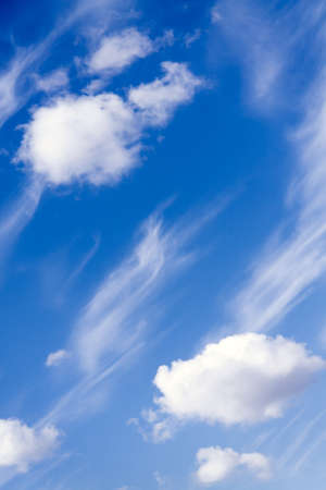 Blue sky with cirrus clouds as background