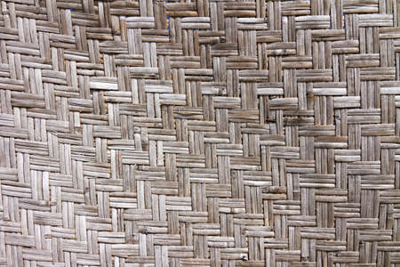 Weaved straws of palm leaves as horizontal backgroundの写真素材