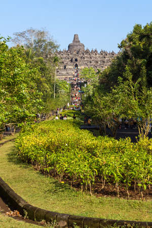 Borobudur temple park near Yogyakarta on Java island, Indonesia