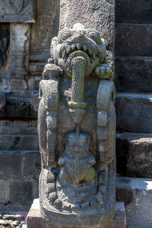 Bas-relief in Prambanan temple near Yogyakarta on Java island, Indonesiaのeditorial素材