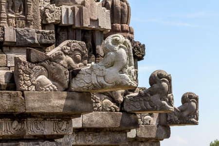 Bas-reliefs in Prambanan temple near Yogyakarta on Java island, Indonesiaのeditorial素材