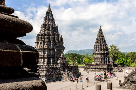 Prambanan temple near Yogyakarta on Java island, Indonesiaのeditorial素材