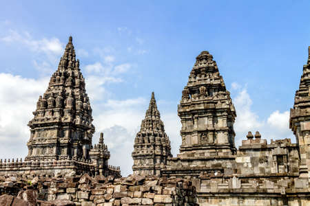 Prambanan temple near Yogyakarta on Java island, Indonesiaのeditorial素材