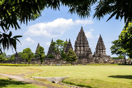Prambanan temple near Yogyakarta on Java island, Indonesiaのeditorial素材
