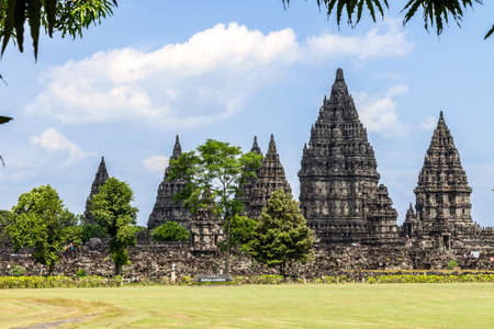 Prambanan temple near Yogyakarta on Java island, Indonesiaのeditorial素材