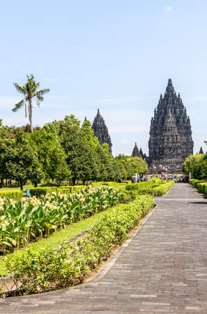 Prambanan temple near Yogyakarta on Java island, Indonesiaのeditorial素材