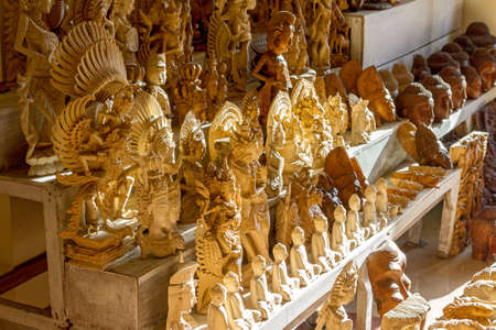 Wooden crafts for sale in Indonesiaのeditorial素材