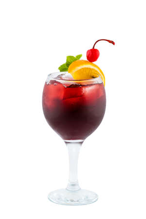 Mardi Grass cocktail isolation with clipping pathの写真素材