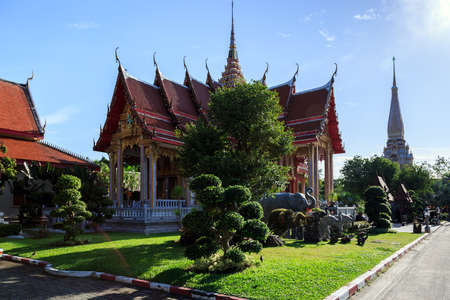 Wat Chalong is the most important temple of Phuketの写真素材