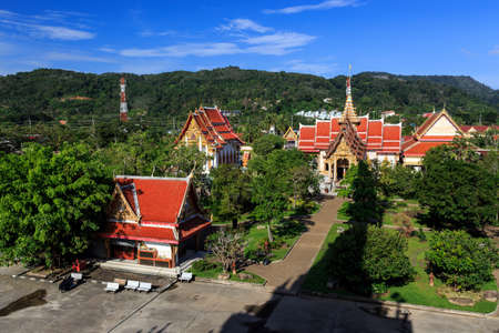 Wat Chalong is the most important temple of Phuketの写真素材