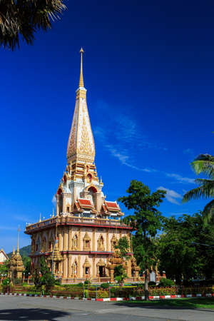 Wat Chalong is the most important temple of Phuketの写真素材