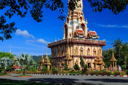 Wat Chalong is the most important temple of Phuketの写真素材