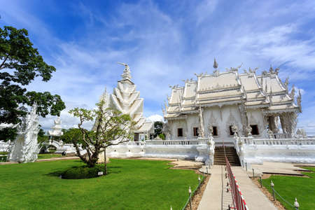 Wat Rong Khun is the most important temple of Chiang Rai, Thailandの写真素材