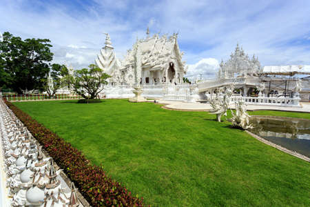 Wat Rong Khun is the most important temple of Chiang Rai, Thailandの写真素材