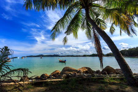 Local Traditional boats, Bangtao beach, Phuket, Thailandの写真素材