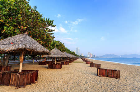 Nha Trang City Beach, Vietnam. Early Morningの写真素材