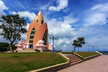 Tower Lotus in Nha Trang Vietnam on a clear sunny dayの写真素材