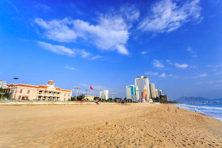 Nha Trang beach, Khanh Hoa province, central Vietnamの写真素材