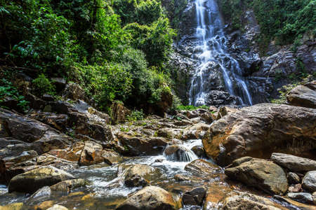 Sunanta Waterfall in Khao Nan National Park, Thailandの写真素材