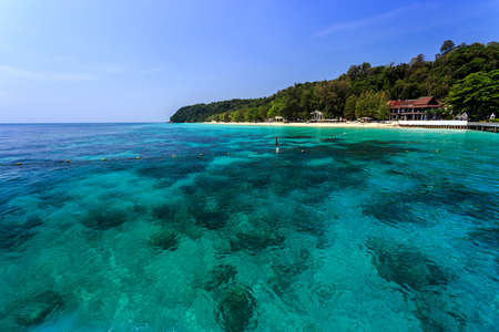 Tropical beach at Koh Maiton island, Phuket,Thailandの写真素材
